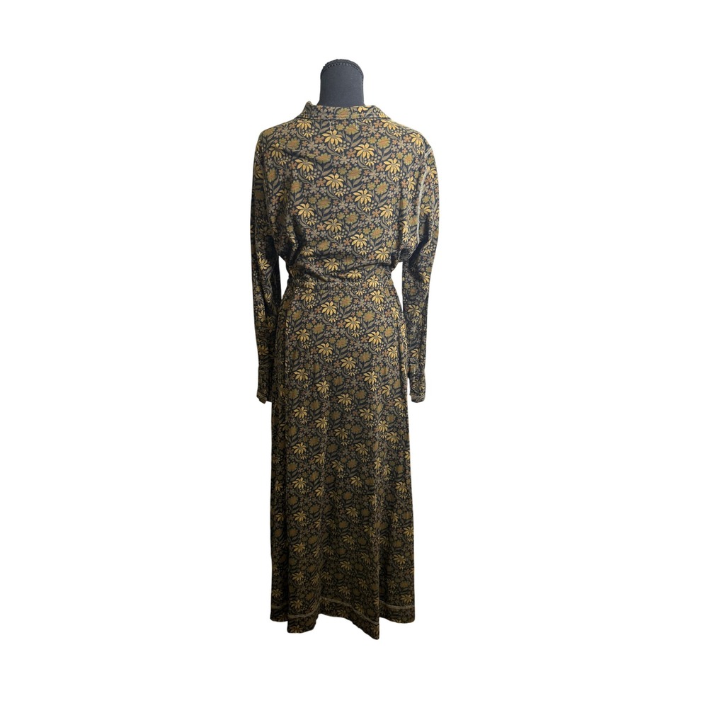 Natural Life Christa Knit Maxi Dress Womens Medium Brown Floral Cotton Boho - Picture 5 of 7